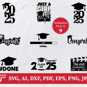 Graduation 2025 Svg Bundle | Senior 2025 Svg | Class of 2025 Cut Files | Graduation Cap Svg | Proud Graduate Svg | Graduation Hat Png