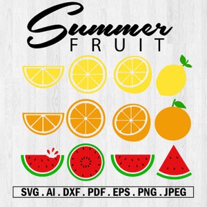 Tutti Frutti Clipart, Summer clipart, Kawaii Fruit, Watermelon svg, Pineapple png - Digital Download | Sublimation Design | SVG, EPS, PNG