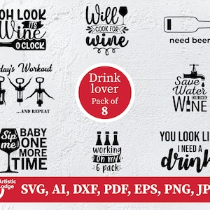 Funny Beer Quotes SVG Bundle: Beer Lover T-Shirt Designs (Digital Download