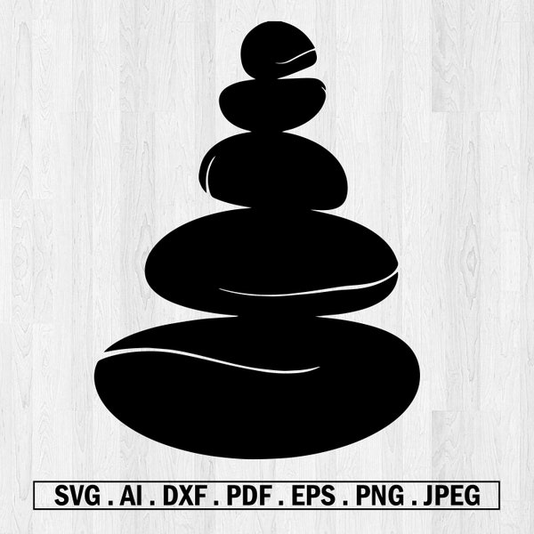 Yoga Zen Stones Svg files for Cricut, Zen Meditation Namaste SVG for Shirts, Sublimation Png Clipart Sticker, Instant Digital Download