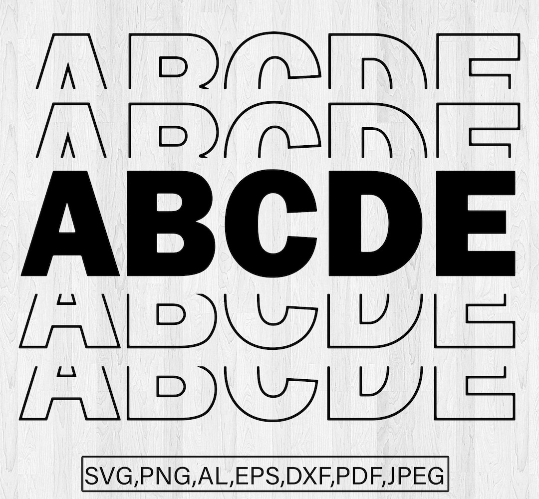 Mirror Font Svg Mirror Letters Varsity Font Svg Alphabet Svg Etsy