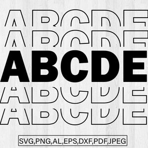 Varsity Font Alphabet SVG: Mirror Letters, Cricut, Monogram (Digital Download)