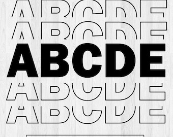 Varsity Font Alphabet SVG: Mirror Letters, Cricut, Monogram (Digital Download)