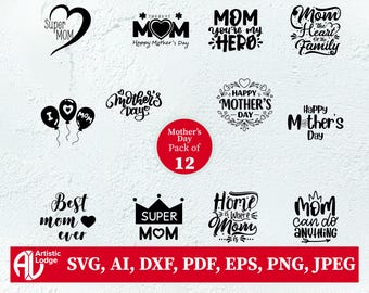 Mama Zitat SVG Bundle: Muttertag Designs für Cricut (Digitaler Download)