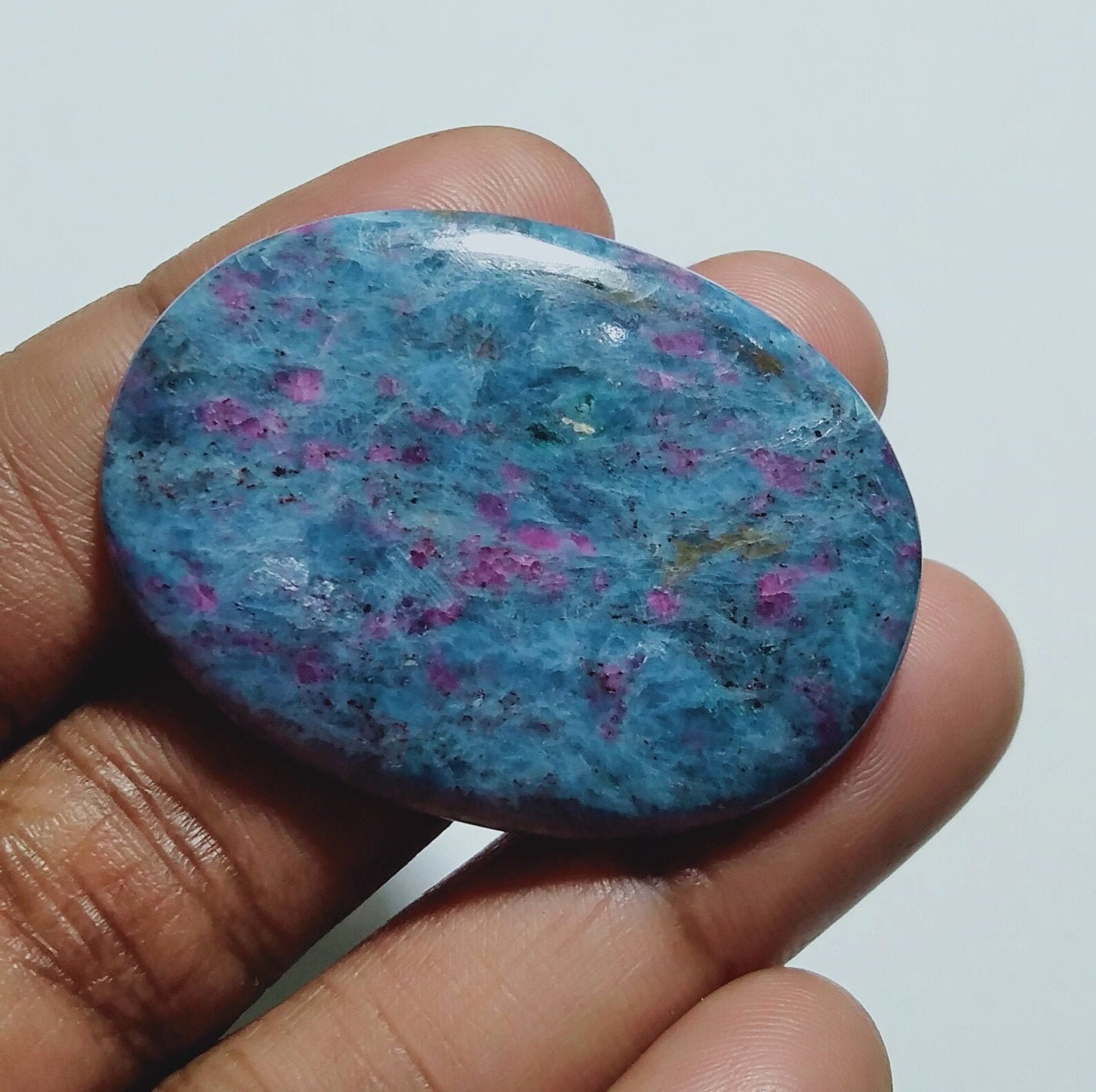 Semi Precious stone Ruby Zoisite Fuchsite gemstone cabochon | Etsy