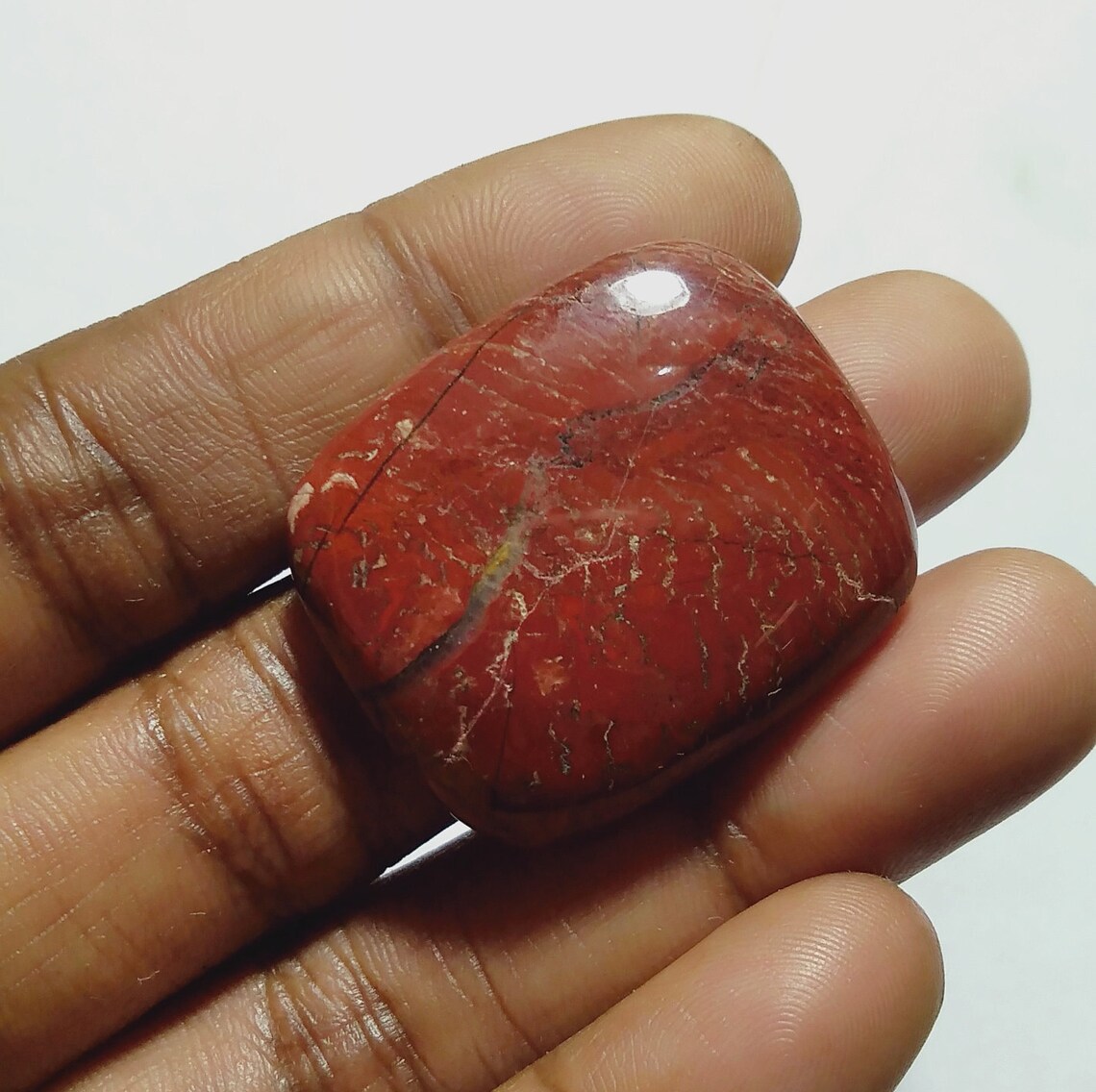 Semi Precious stone Red snakeskin jasper gemstone cabochon Etsy