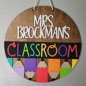 Teacher classroom sign, Educator sign, Teacher door hanger,