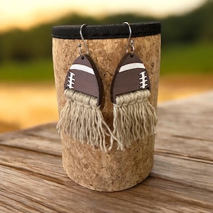 Custom Football Earrings | Personalized Sports Jewelry | Choose Your Colors