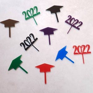 2025 Graduation Cupcake Toppers | Grad Cap Toppers | Party Favors | Grad Party | Cupcake Picks | Grad Party Decorations