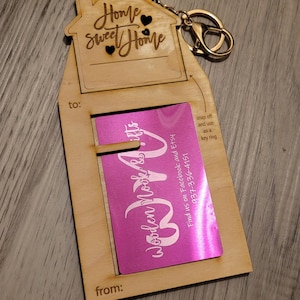 Realtor Keychain | Gift Card Holder | Closing Gift | Housewarming Gift | Gift Card & Business Card Holder | Closing Gift for Realtor