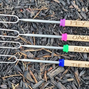 Personalized marshmallow roasting sticks/Smores roasting sticks