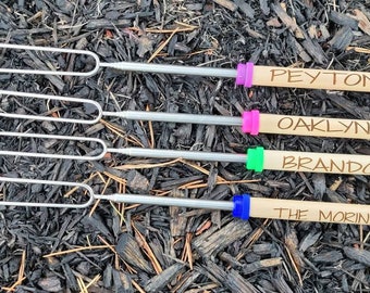 Personalized marshmallow roasting sticks/Smores roasting sticks