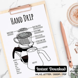 Hand Drip, Coffee Log Printable, Tablet Tasting Note, Coffee Review Sheets, Coffee Tracker, Coffee Tasting, My Coffee, Coffee Note