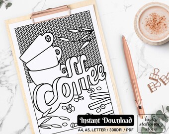 Coffee Coloring, Coffee Cup Coloring, Coloring Sheets, Coloring Pages For Adults, Coloring Pages Printable, Coloring Book Pages, Coloring