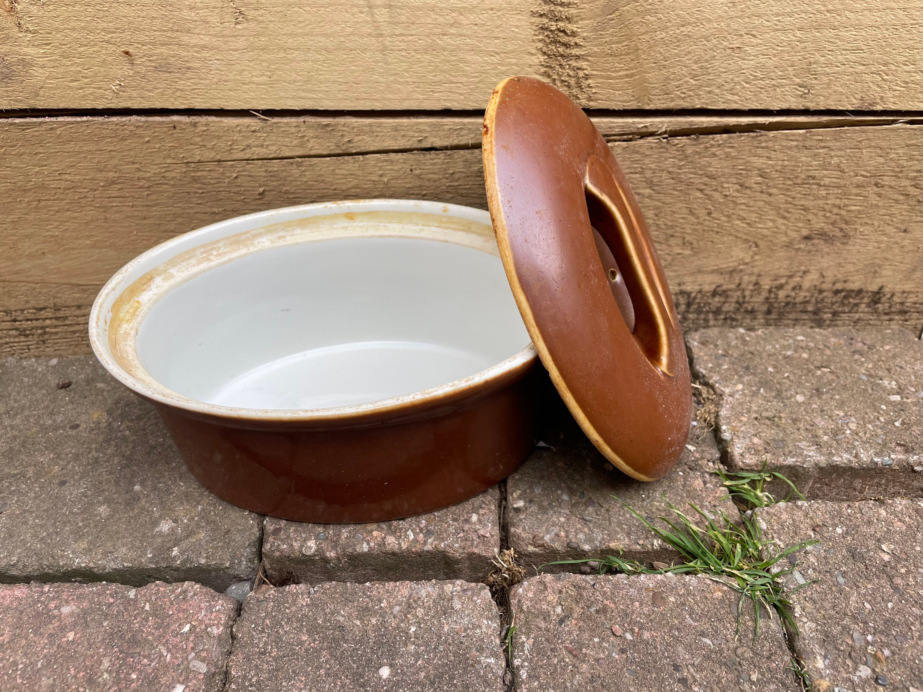 Apilco Casserole Dishes France French with Lid Small Brown Etsy