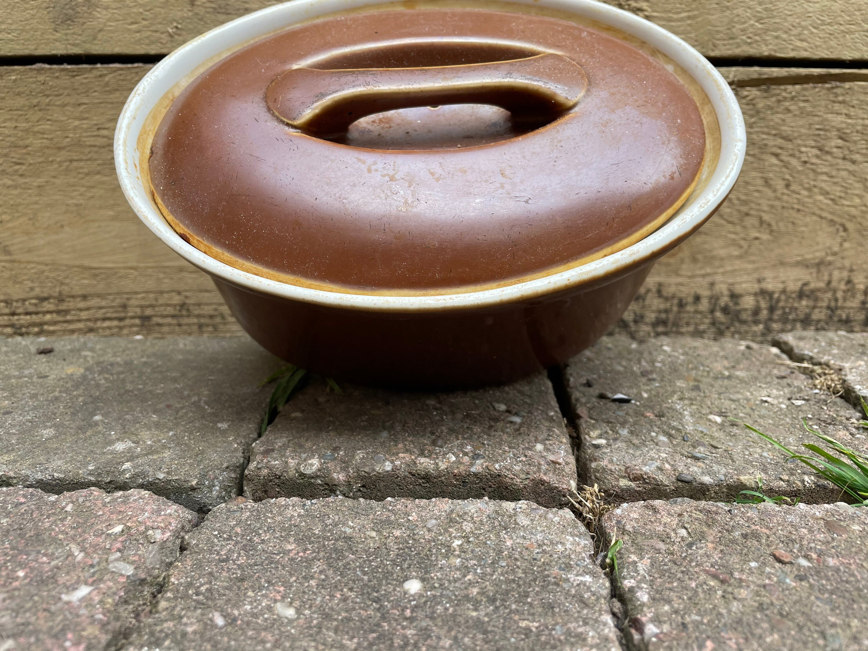 Apilco Casserole Dishes France French with Lid Small Brown Etsy