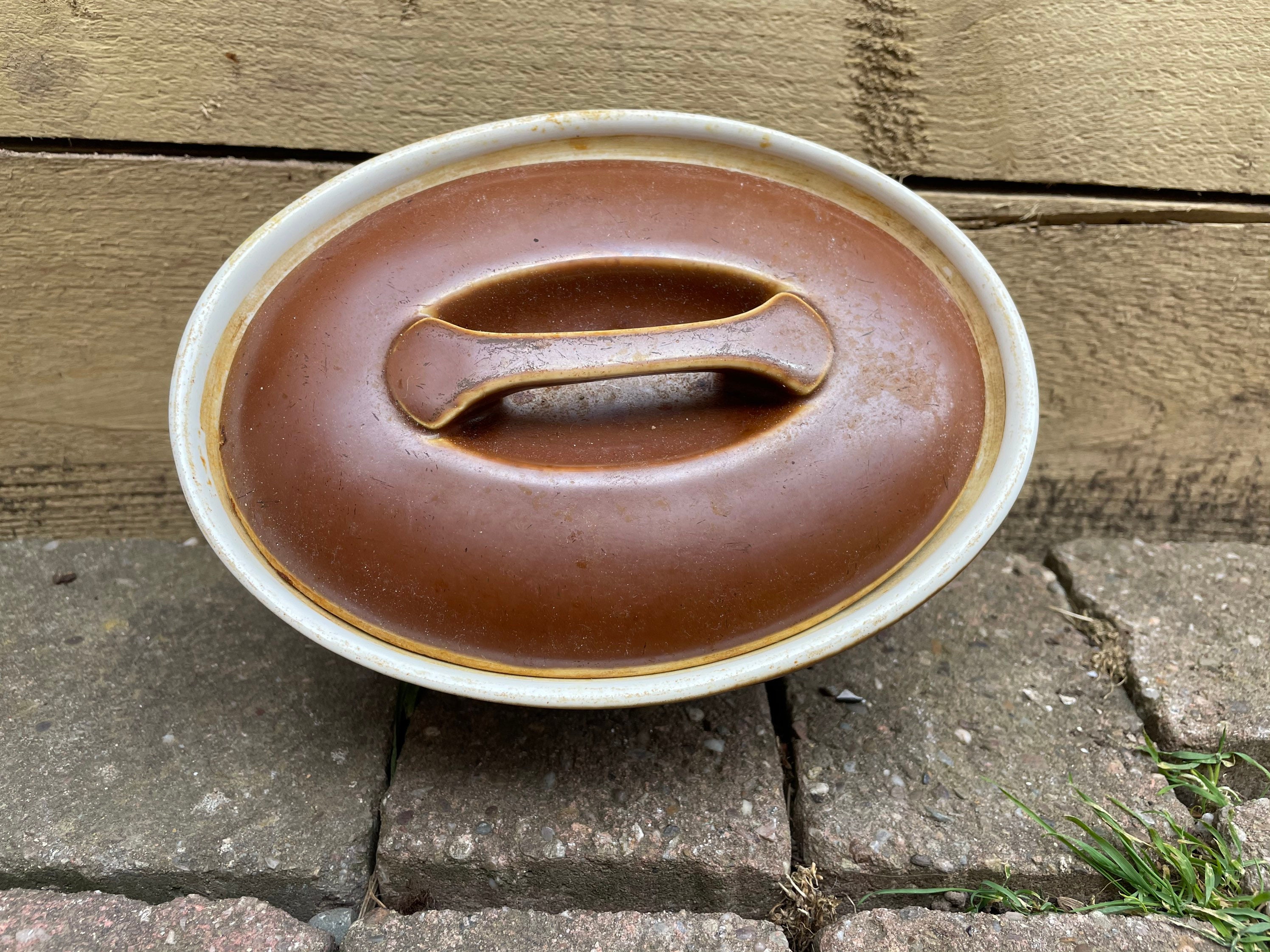 Apilco Casserole Dishes France French with Lid Small Brown Etsy