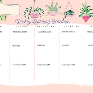 Weekly Learning Planner