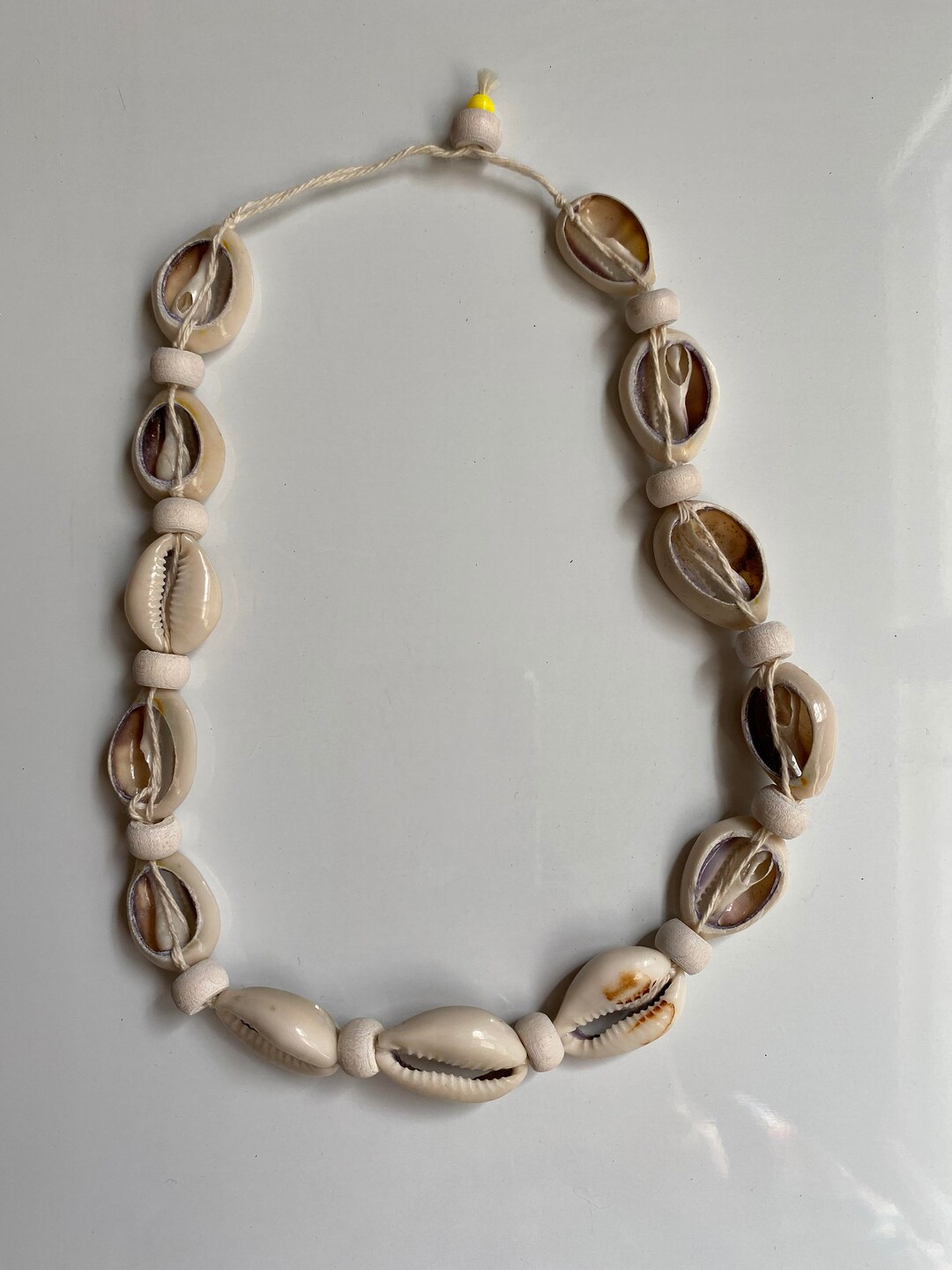 Shell Decorated Chain Beautiful Shell Necklace With the Wood Beads, Cowrie Shell, Shell ...