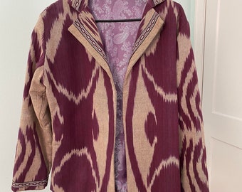 Men's blazer Jacket Coat Stylish 100% cotton handmade Ikat Adras Trendy Fashionable Gift for Him
