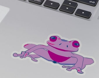 Bi Frog Kiss-Cut Stickers