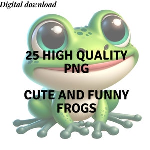 Adorable Frog Clipart Bundle set No Background PNG FilesDIY Frog Journal Supplies 30 Whimsical Animal Illustrations