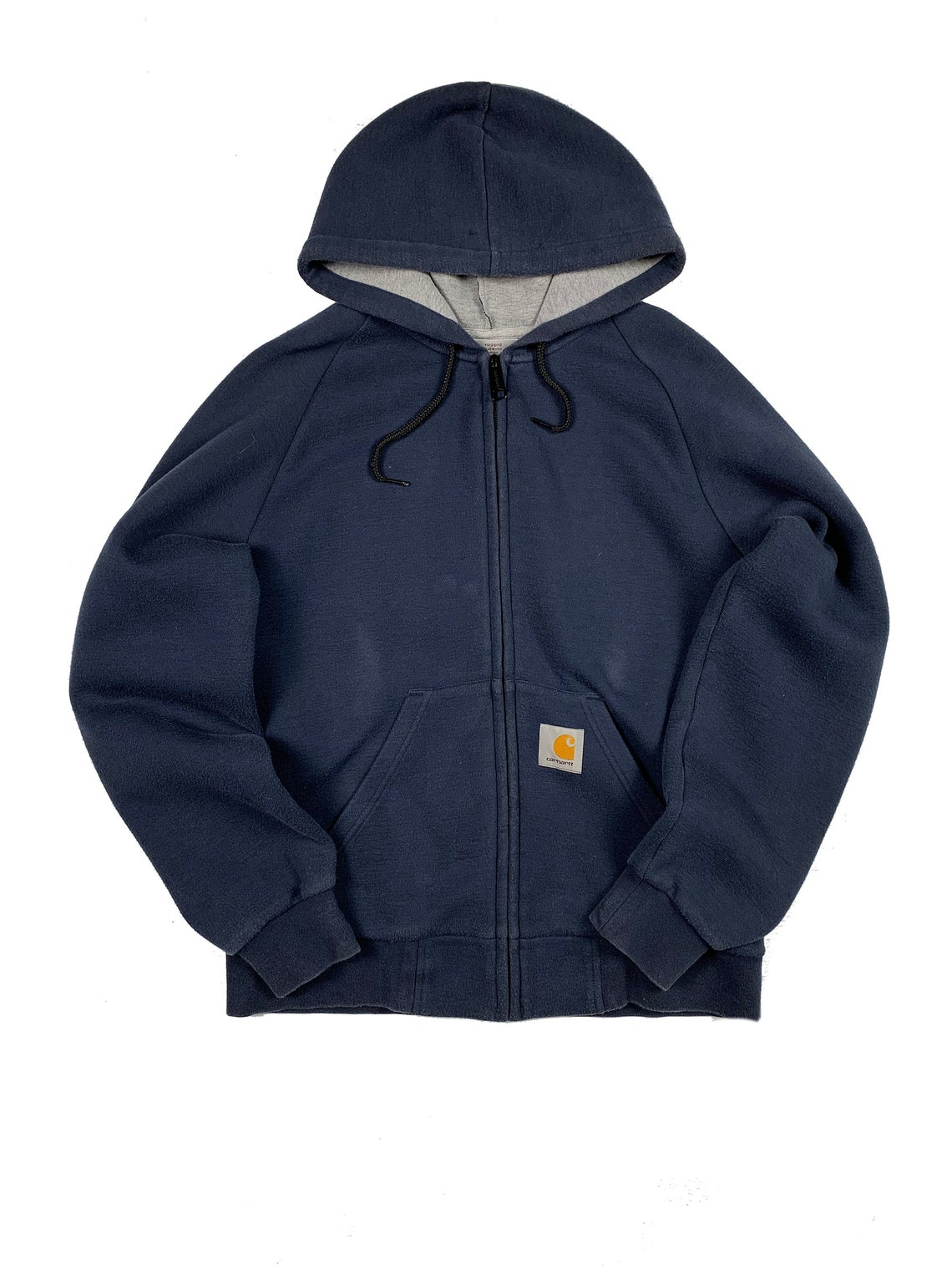 Carhartt vintage hoodie workwear zip blue size M | Etsy