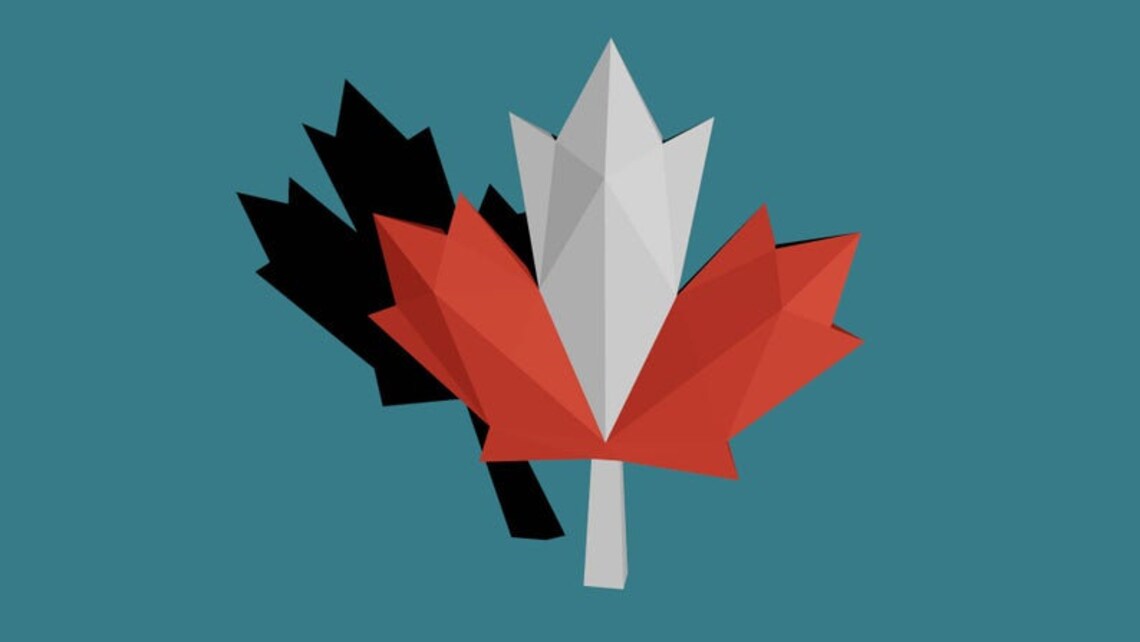 Canadian Maple Leaf papercraft printable DIY pdf template | Etsy