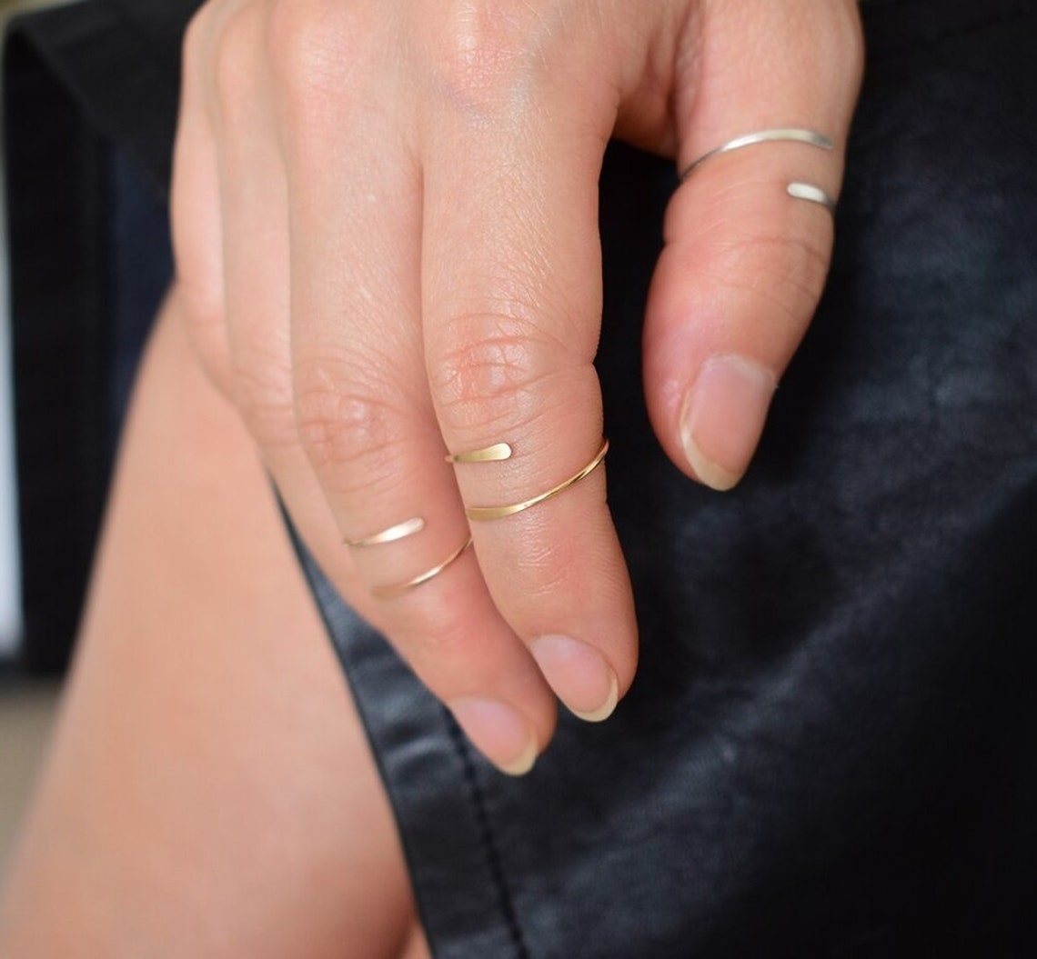 Silver Knuckle Ring Knuckle Rings Stacking Midi Ring Rings Etsy
