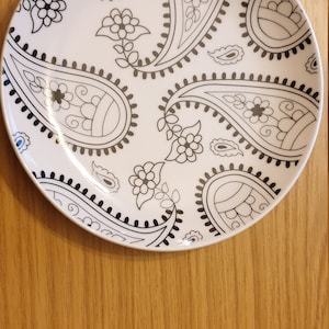 Paint Your Own Paisley Plate, Brush and Paint Set