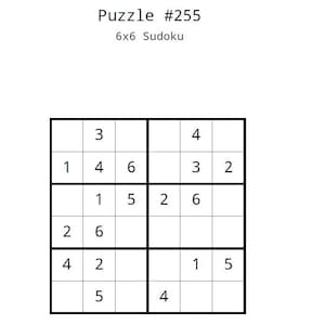 240 Mix Sudoku Puzzles Game for Kids [4x4, 6x6] With Solutions