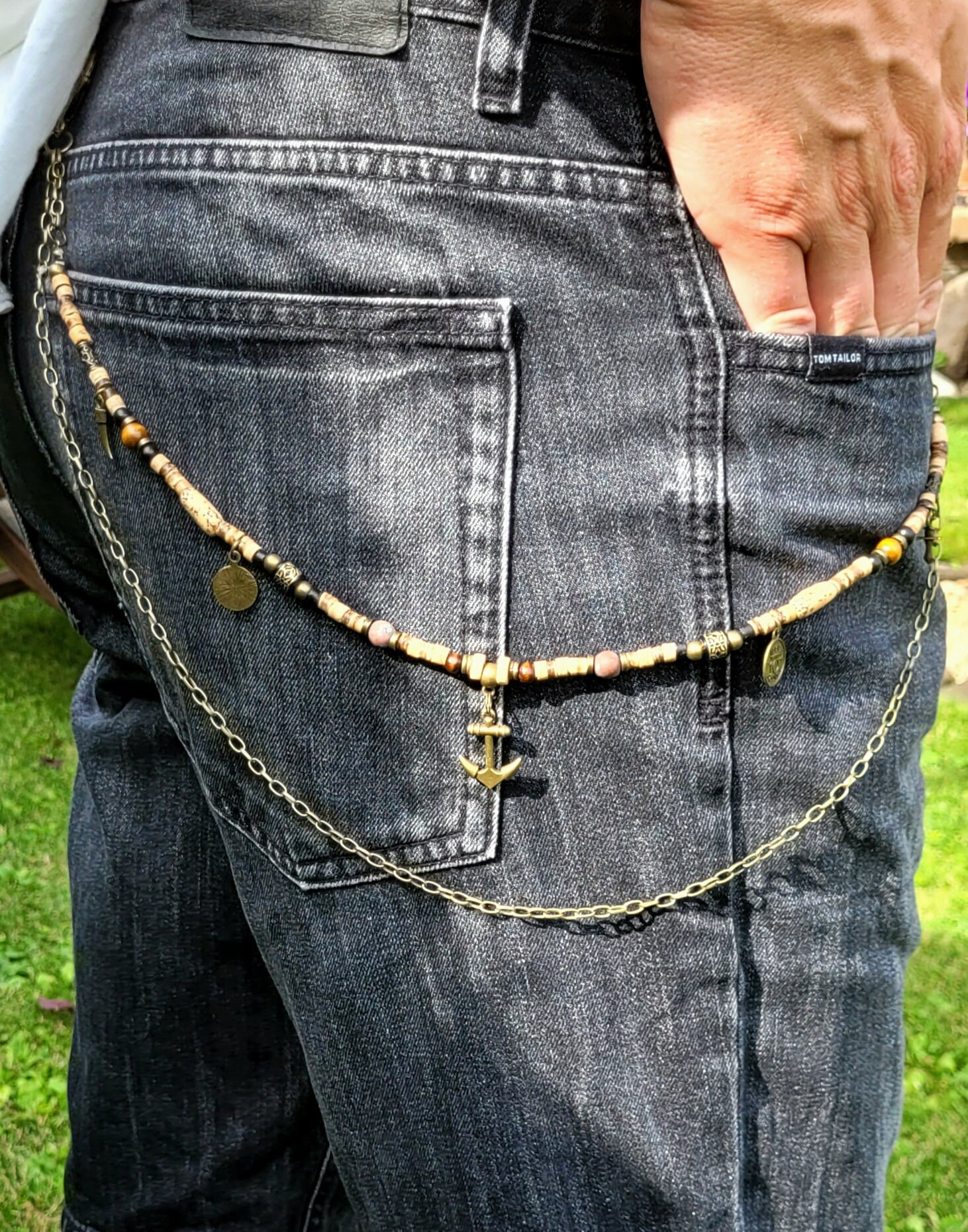 Long Steel Solid Pants Chain for Keys for Jeans and Trousers With Key Ring  D35 Jeans Metal Keychain for Keys or Wallet Unisex Gift Idea 