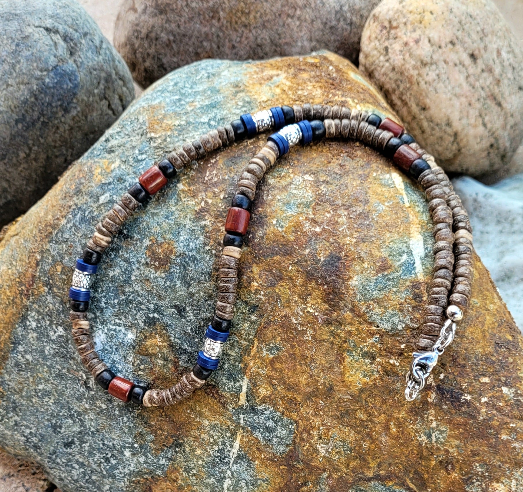 Surfer necklace Sem, surfer jewelry, men's necklace, men's jewelry,…