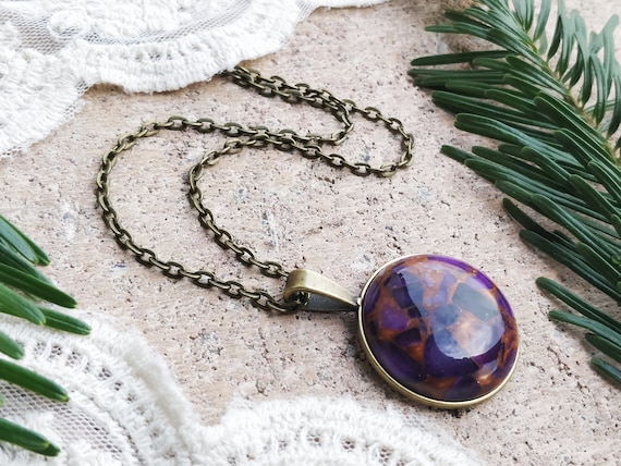 Cabochon necklace deals