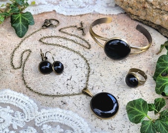 Jewelry Set "Black Agate"