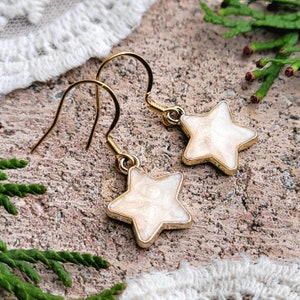 High-quality girls&#39; earrings &quot;STARS&quot; made of enamel, gift for girls, girlfriends, daughters for birthdays, Christmas