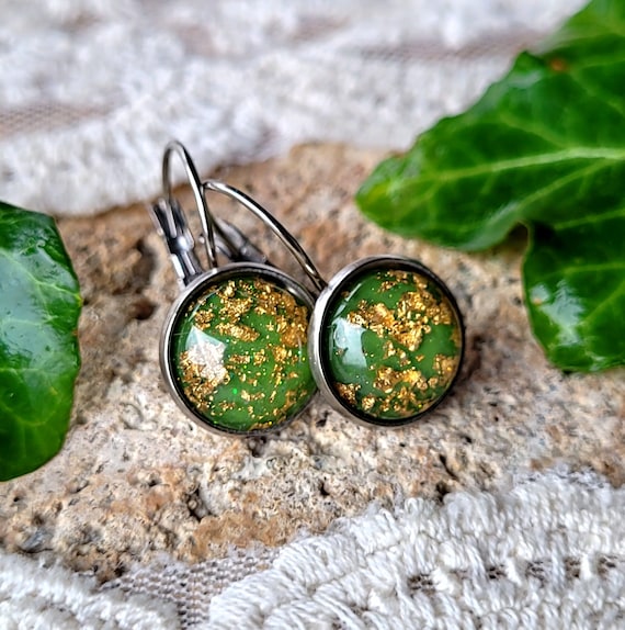 Orecchini A Monachella Fiore In Argento 925 Con Pietra Di Luna | Gioielli Celtico Irlandesi In Cofanetto Regalo