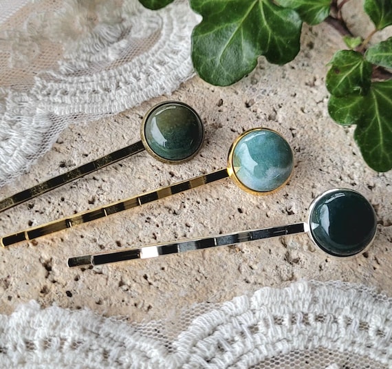 20 Colors! Hair Clips With Semi-precious Stones, Hair  display picture 2