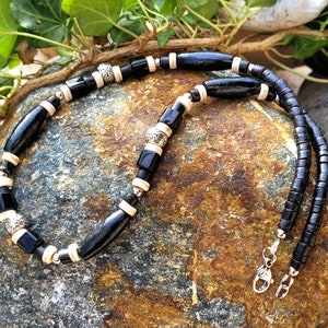 Wooden bead necklace &quot;VIC&quot;, surfer necklace, men&#39;s necklace, jewelry for men, gifts for men and women, mom, dad, brother, sister, friend