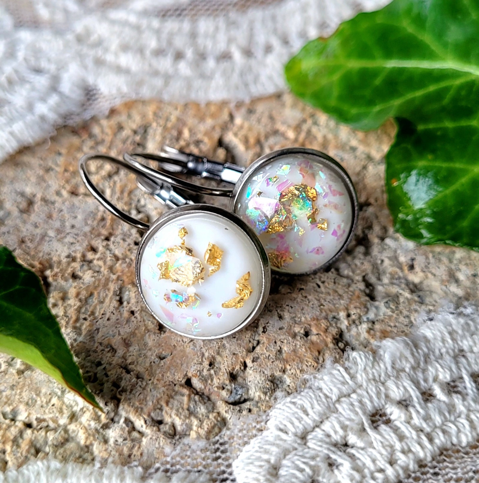 CASSIECA 12 Paia Orecchini Pendenti A Cerchio In Acciaio Inossidabile - Zirconi Colorati 8 Mm - Set Regalo - 2