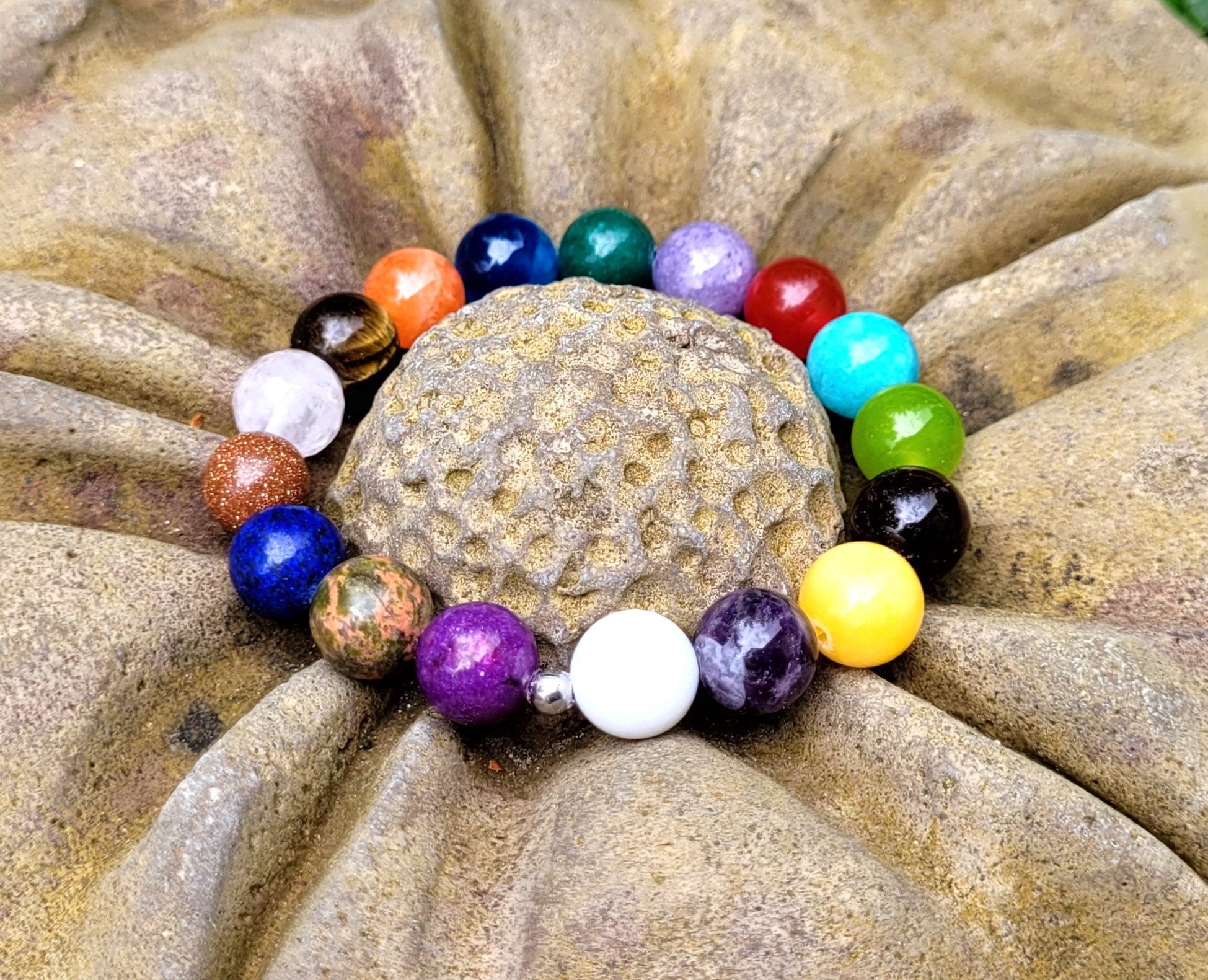 Braccialetto Etnico Con Perline Colorate A Tema Baccello Di Loto - Gioiello Multicolore Fatto A Mano, Regalo Originale - 2