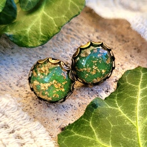 3 colors! Stud earrings "Glitter in black, gold, and green," gift for women, girlfriends, moms, sisters, and daughters for birthdays and Mother's Day.