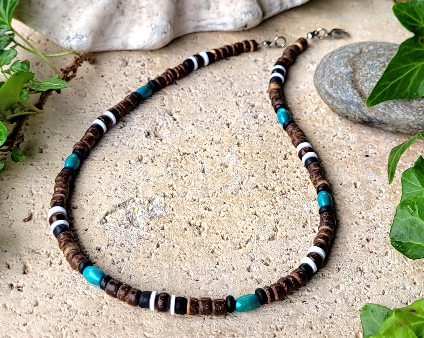 6 Colors - NEW!! Surfer Necklace, Wooden Bead Necklace, Men's