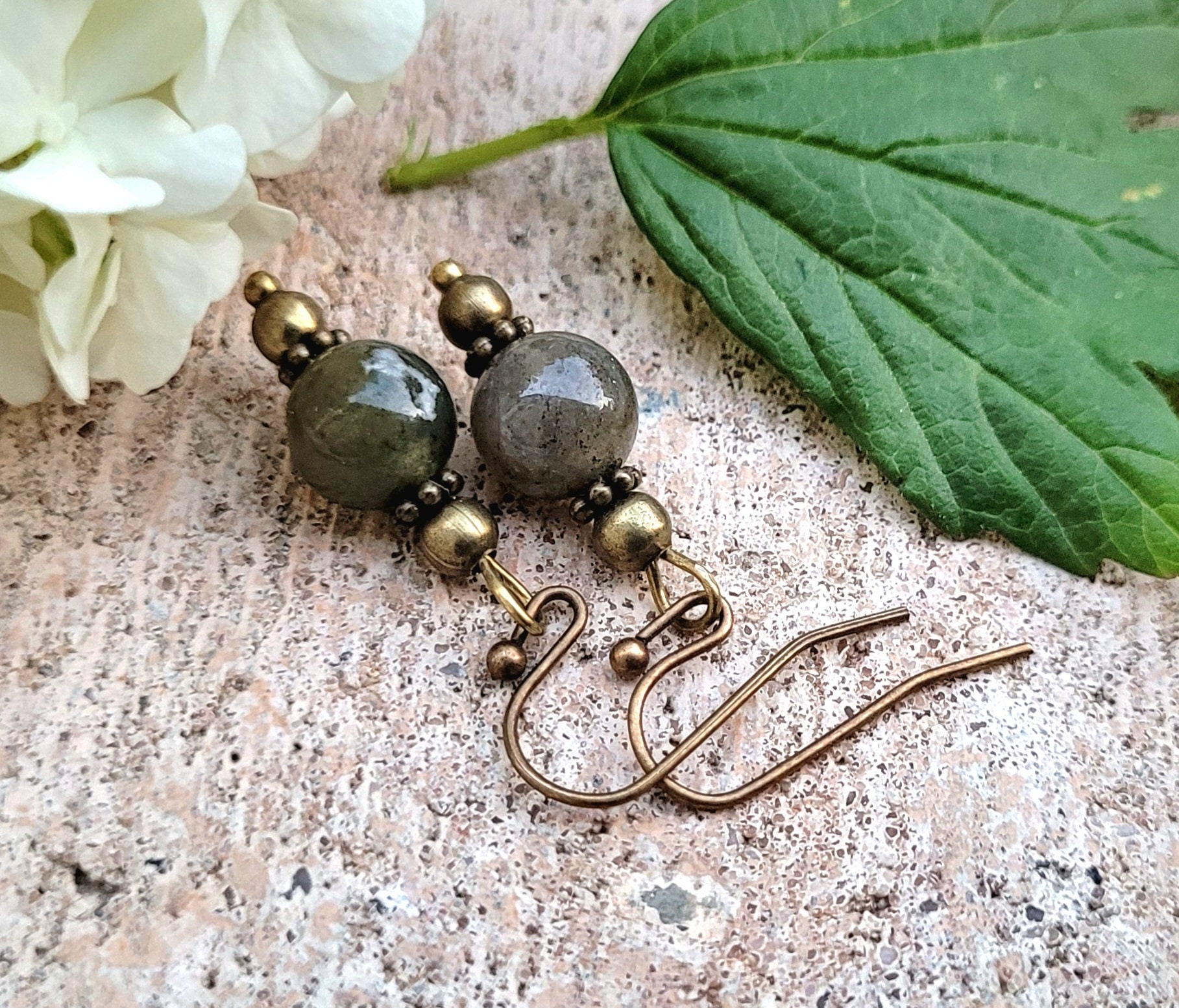 Collier Court Vintage Années 70/80 - 5 Agates Naturelles Miel, Double Lien, Métal Argenté