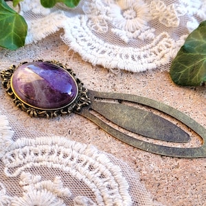 10 colors! Vintage bookmark with semiprecious stone, gift for women, mom, grandma, aunt, girlfriend, sister, daughter, kindergarten teacher, teacher