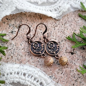 Vintage earrings &quot;Scottish Thistle&quot;
