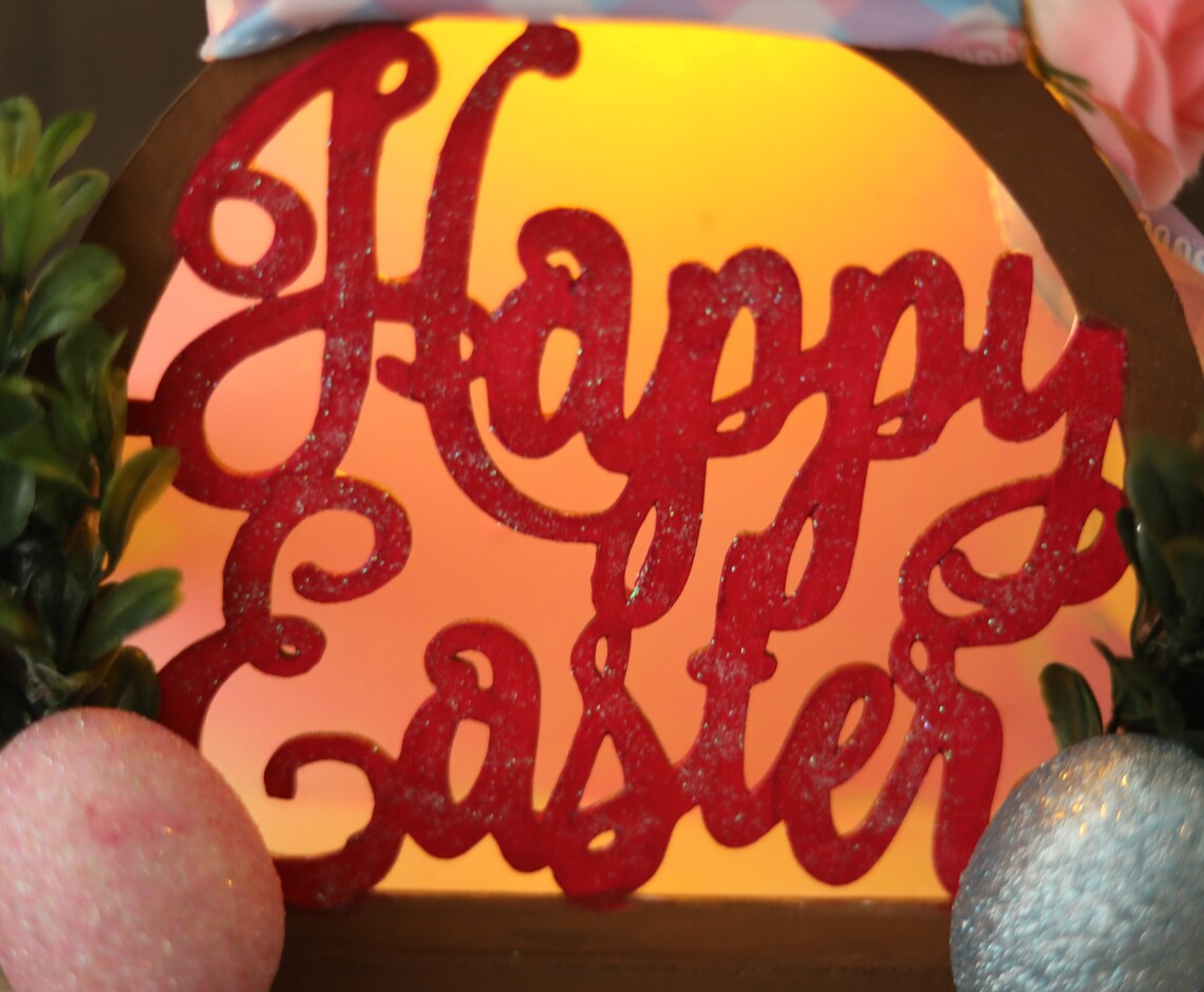 Light up Easter Bunny Decoration Etsy