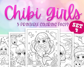 Download Anime Coloring Book Etsy