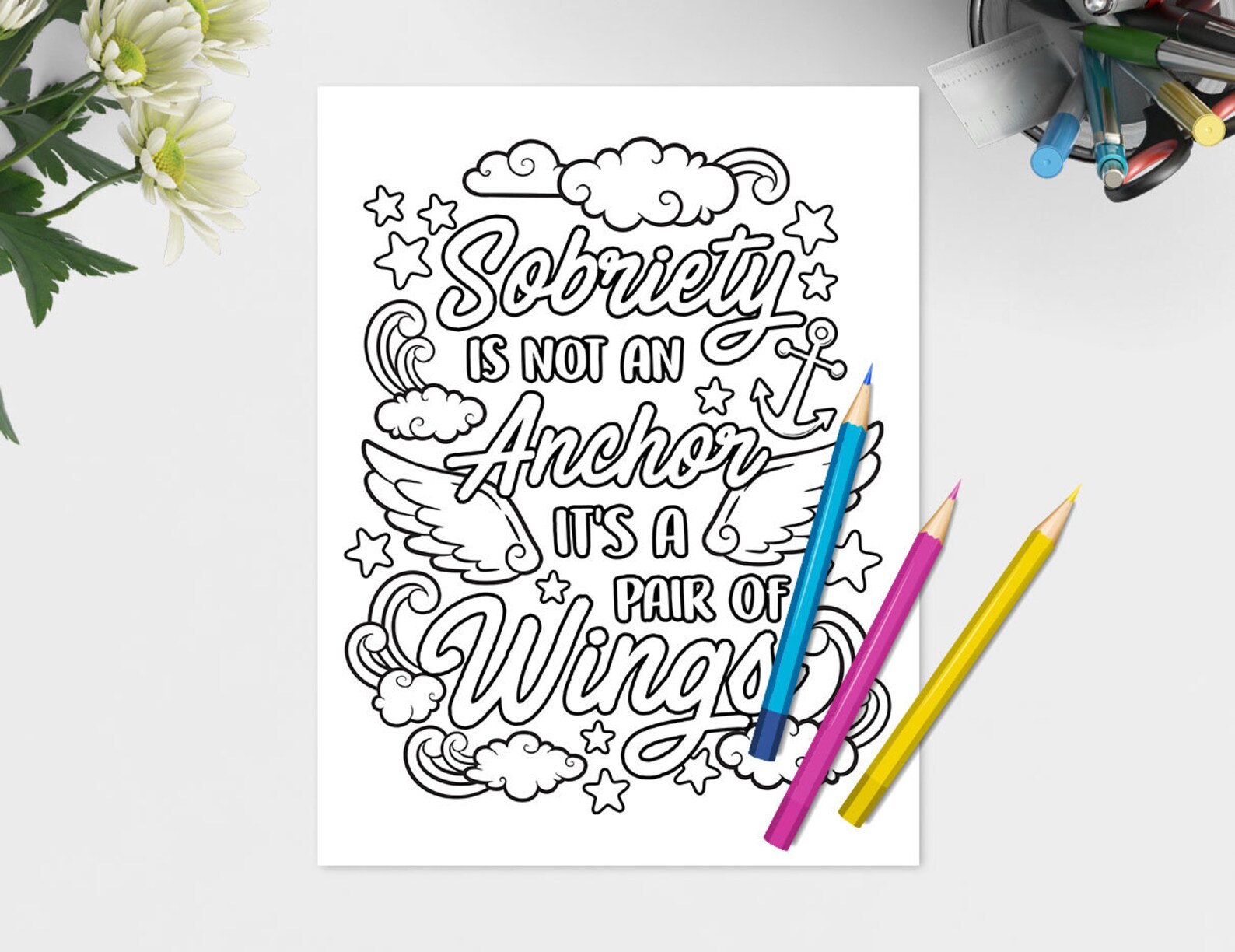 Sober Life Sobreity Coloring Pages Set 5 / Downloadable - Etsy