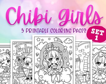 Download Anime Coloring Book Etsy